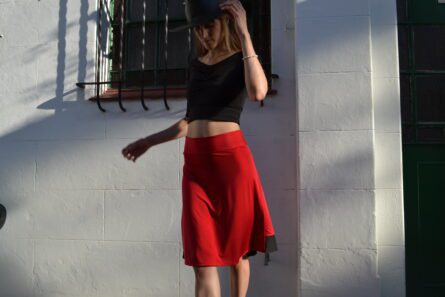 Doble bies con tajo en seda fría - Image 4